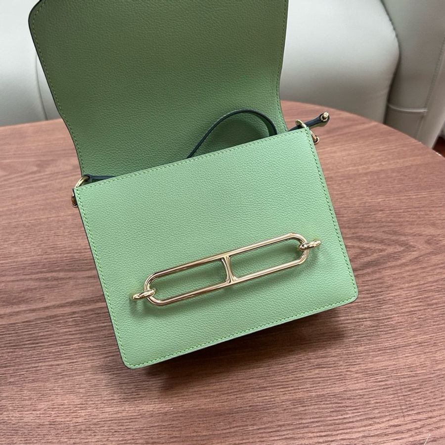 Hermes🌈Mini Roulis 19💚牛油果綠金扣💚99新🌟全套有單💚豬鼻子🌟-2