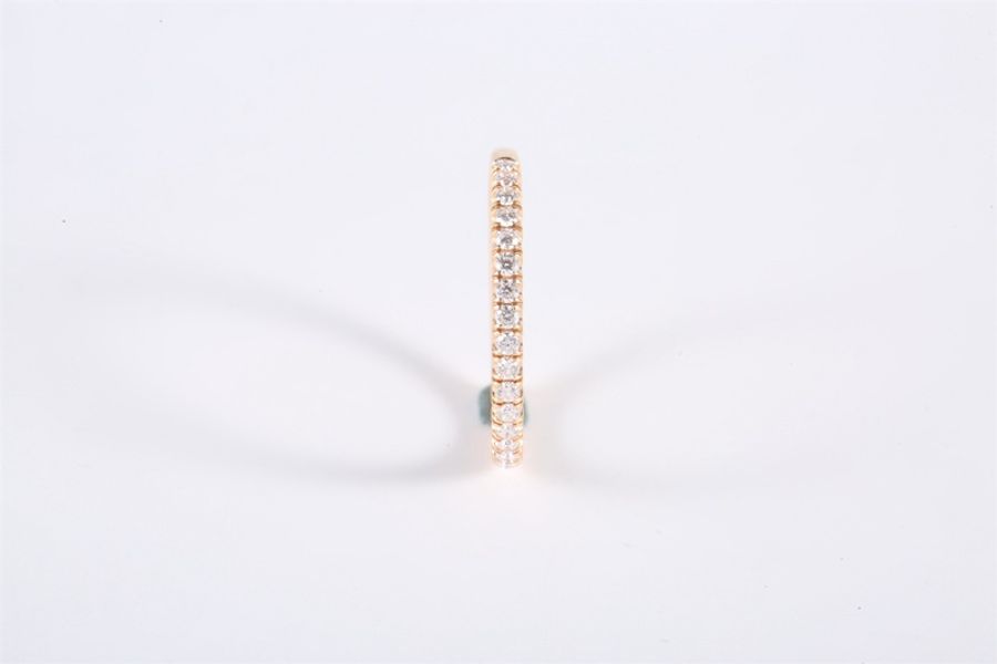 CARTIER(卡地亞) 18K玫瑰金 鑽石 玫瑰金 Etincelle de Cartier系列 半圈排鑽戒指 18K-1