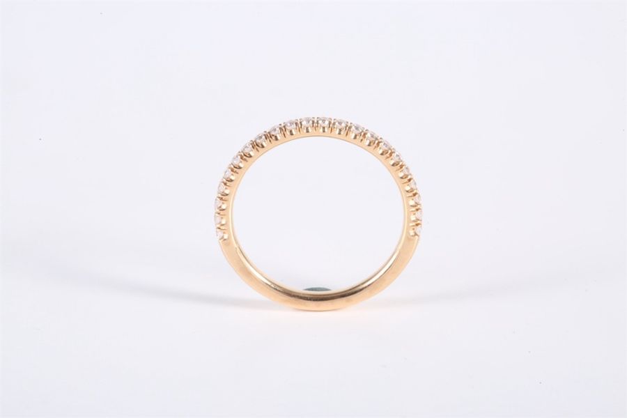 CARTIER(卡地亞) 18K玫瑰金 鑽石 玫瑰金 Etincelle de Cartier系列 半圈排鑽戒指 18K-2