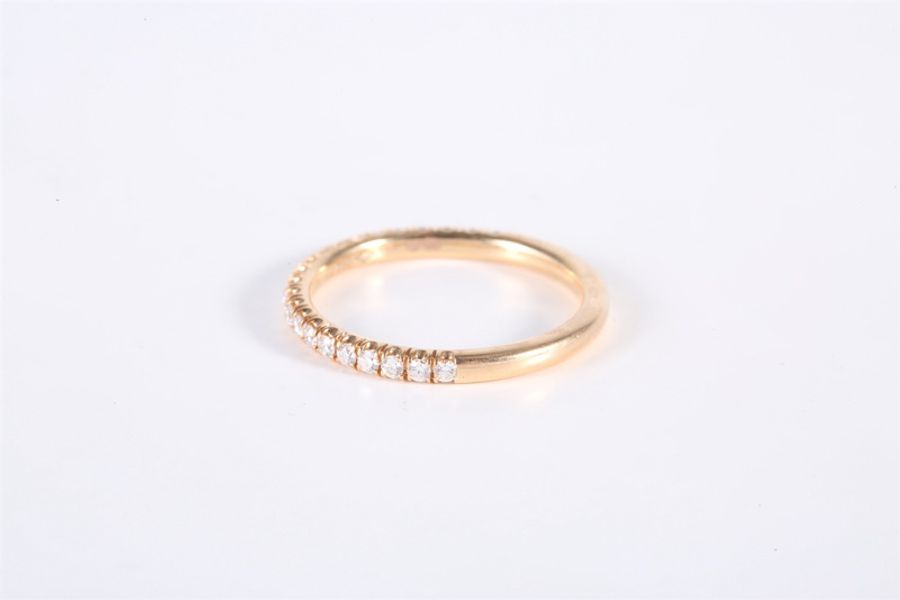 CARTIER(卡地亞) 18K玫瑰金 鑽石 玫瑰金 Etincelle de Cartier系列 半圈排鑽戒指 18K-4