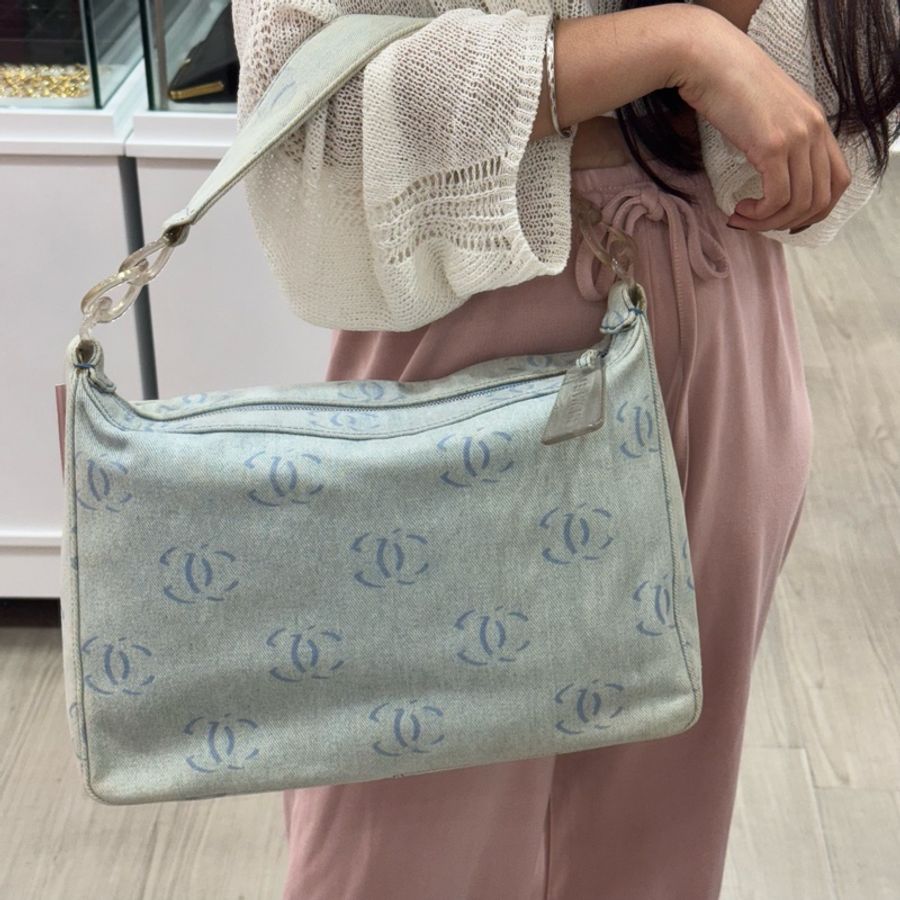 Chanel 牛仔肩包-2