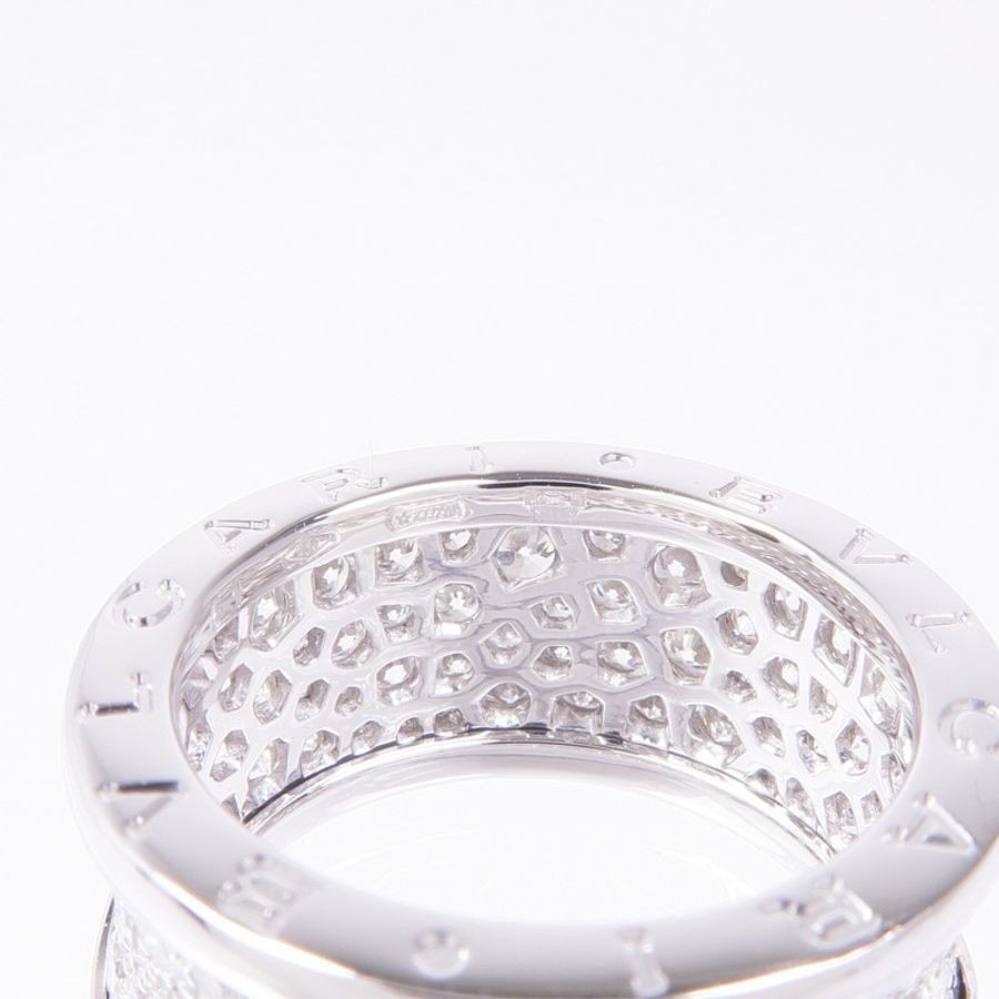 BVLGARI 18K白金B-Zero1 Diamond Ring鑽石戒指Bvlgari#51/US#5.5-5