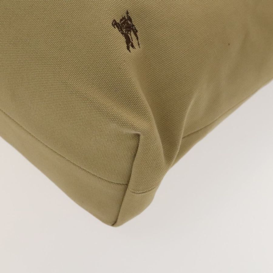 【日本直送】BURBERRY 藍標帆布手提包 米色 銀色 正品 bs27140-8