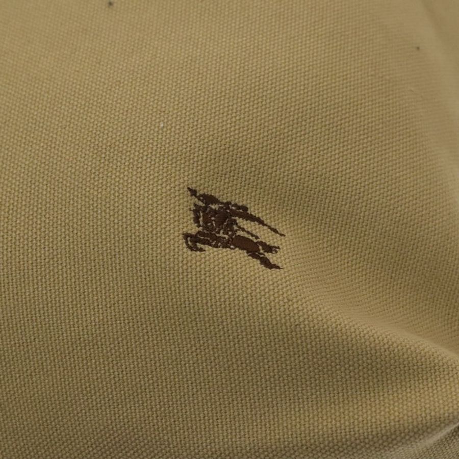 【日本直送】BURBERRY 藍標帆布手提包 米色 銀色 正品 bs27140-9