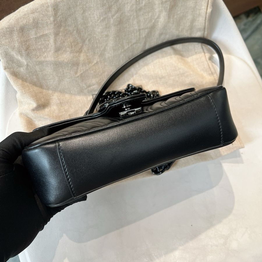 Gucci 古馳 馬蒙 22 全黑-4