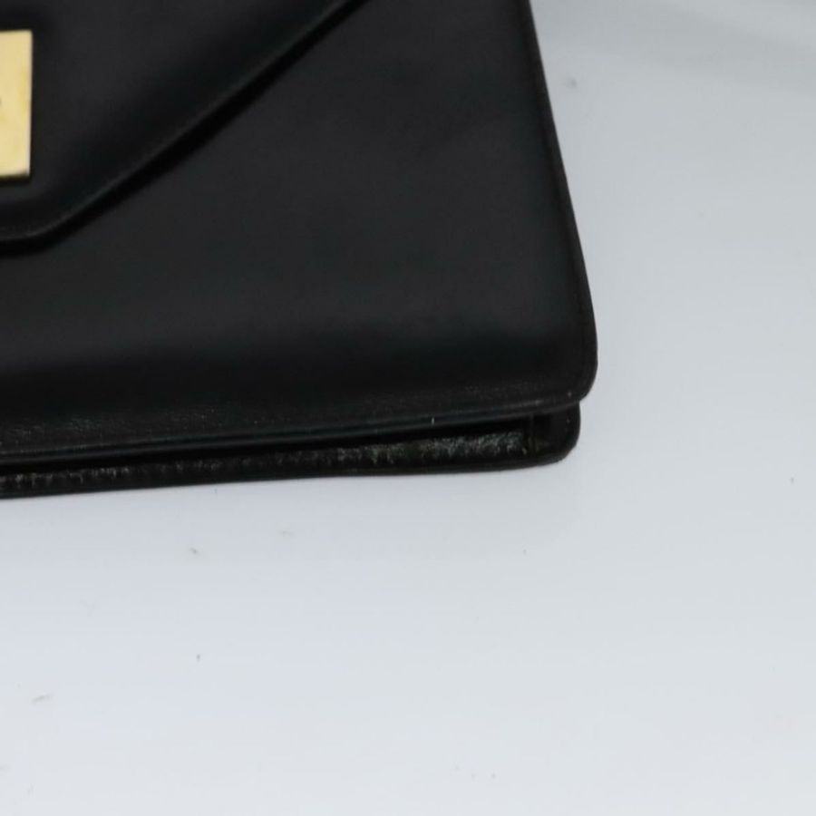 【日本直送】CELINE 黑色金色皮革肩背包 正品 127909-13