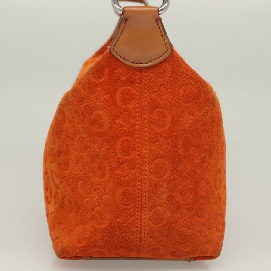 【日本直送】CELINE C Macadam 帆布手提包 絨面革 橙色 銀色 正品 bs27483-3