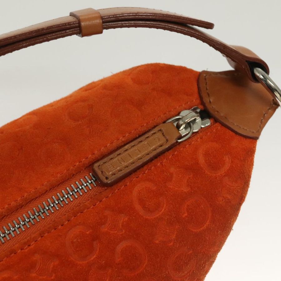【日本直送】CELINE C Macadam 帆布手提包 絨面革 橙色 銀色 正品 bs27483-9