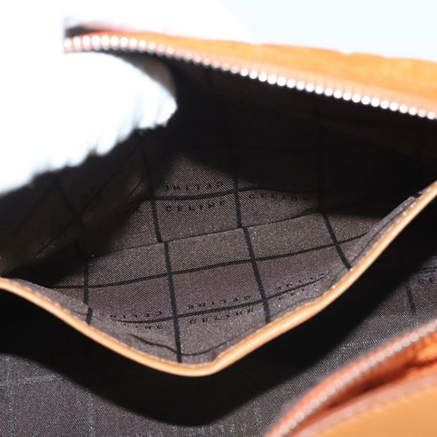 【日本直送】CELINE C Macadam 帆布手提包 絨面革 橙色 銀色 正品 bs27483-19