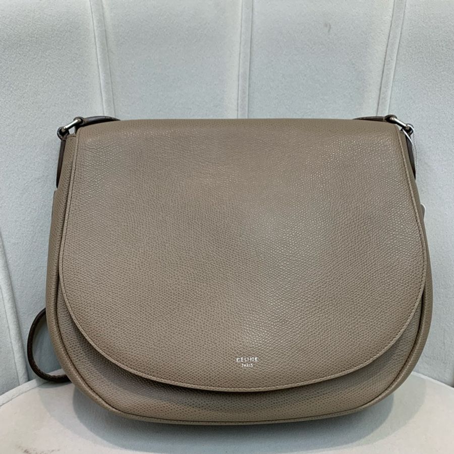 Celine 大象灰經典馬鞍 斜背包 XB570-0
