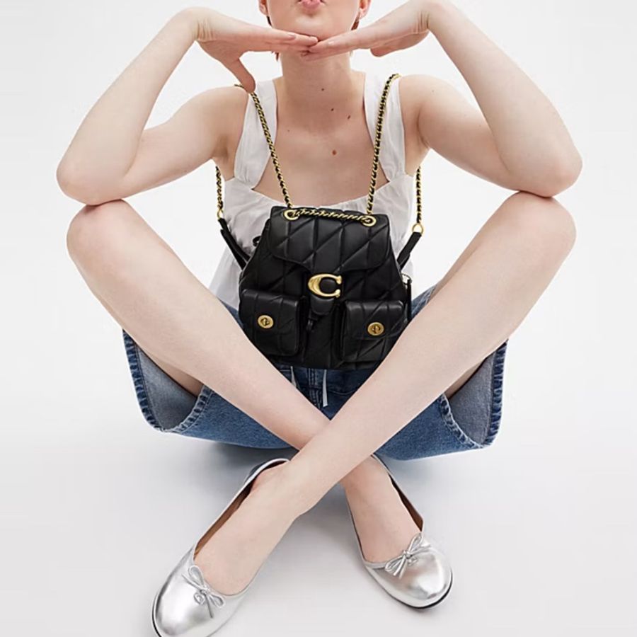 Coach Tabby Backpack With Pillow Quilting 小香風菱格後背包(百貨款)-1