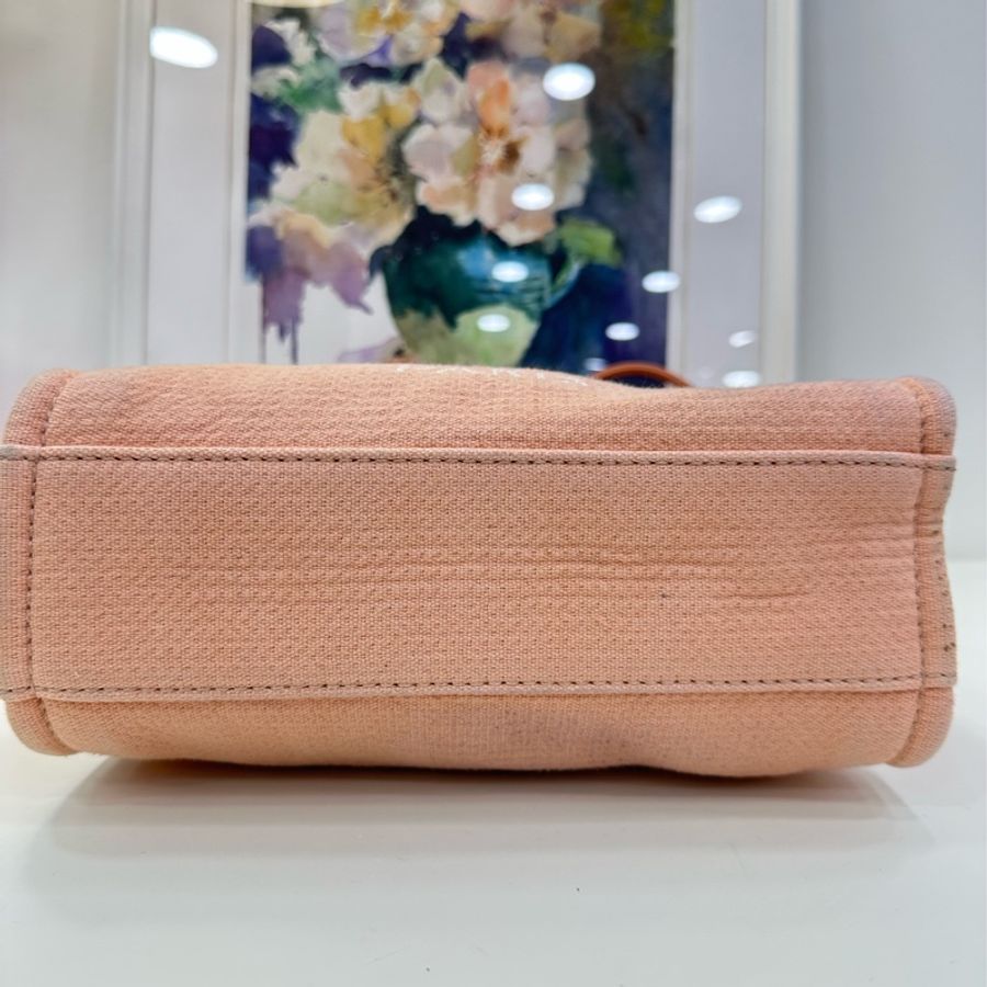 Chanel香奈兒 22C 小號沙灘包 晶片款 淡橘色 尺寸：26*31*12cm-3