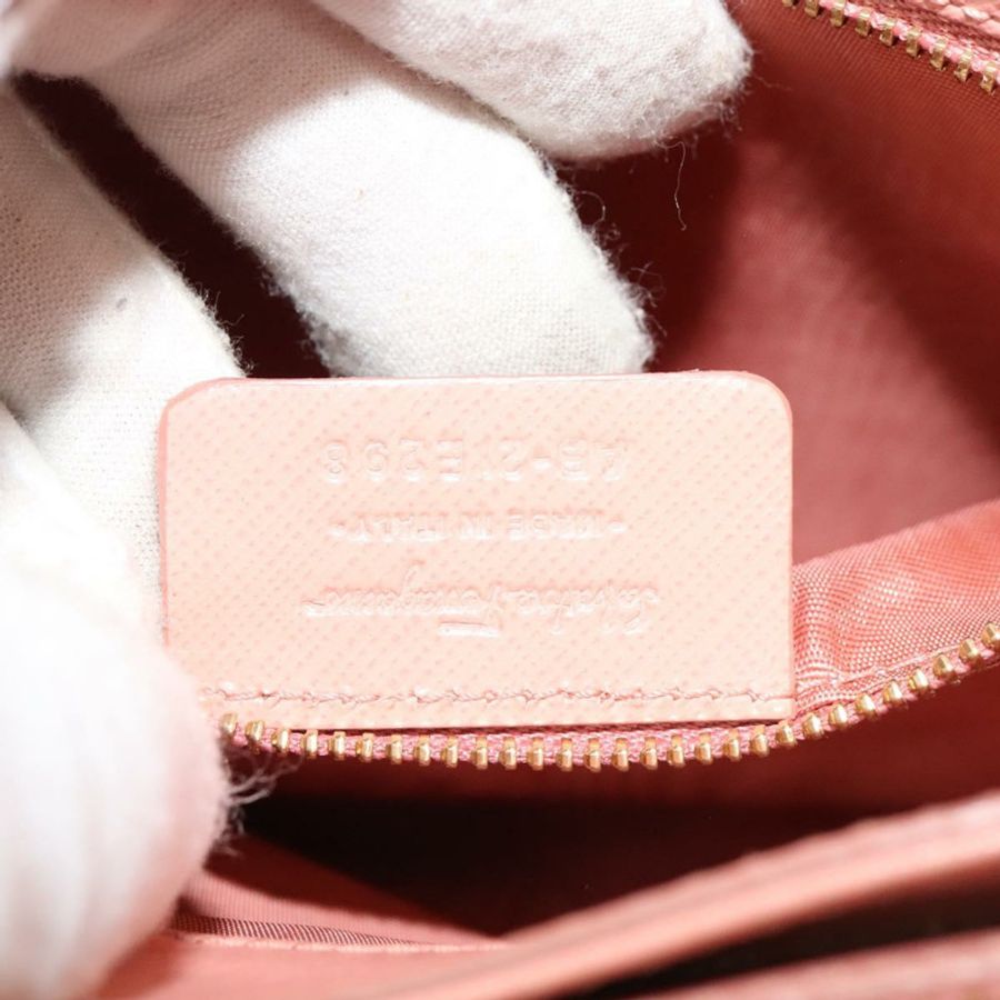 【日本直送】Salvatore Ferragamo Vala 手提包 皮革 兩用 粉金配色 正品 130110-11