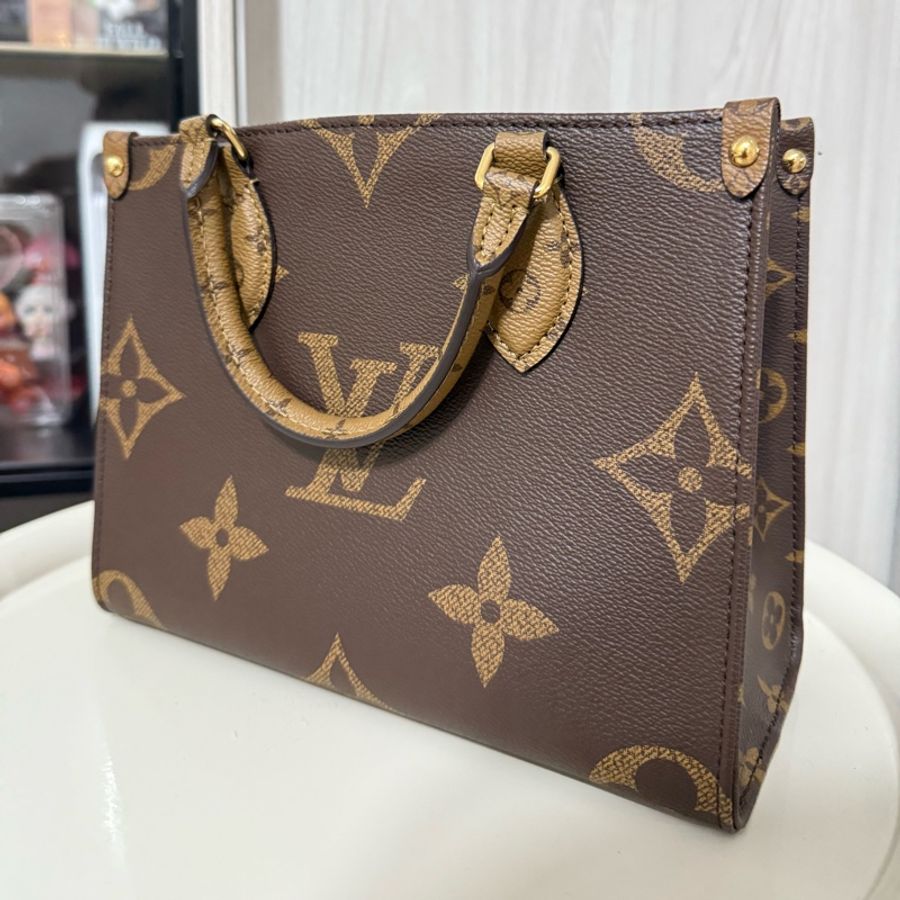 M46373 Louis Vuitton OnTheGo PM 拼色 手提 斜背 托特包-6