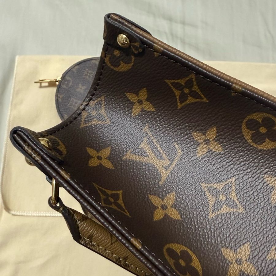 M46373 Louis Vuitton OnTheGo PM 拼色 手提 斜背 托特包-11