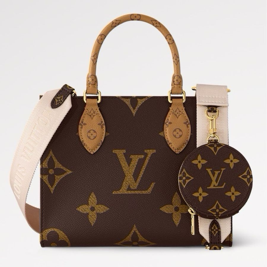 M46373 Louis Vuitton OnTheGo PM 拼色 手提 斜背 托特包-0