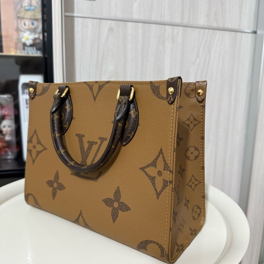 M46373 Louis Vuitton OnTheGo PM 拼色 手提 斜背 托特包-1
