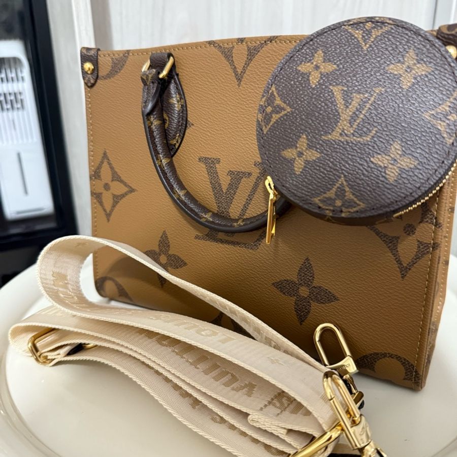 M46373 Louis Vuitton OnTheGo PM 拼色 手提 斜背 托特包-2