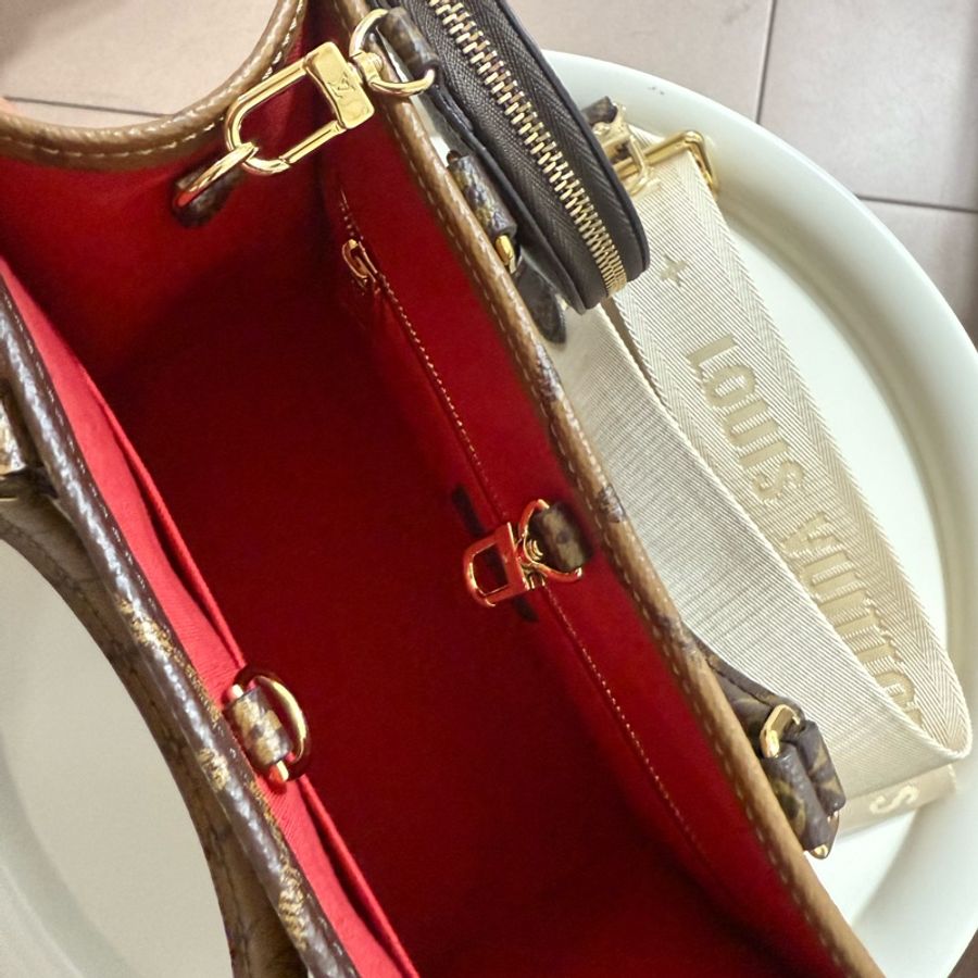 M46373 Louis Vuitton OnTheGo PM 拼色 手提 斜背 托特包-3