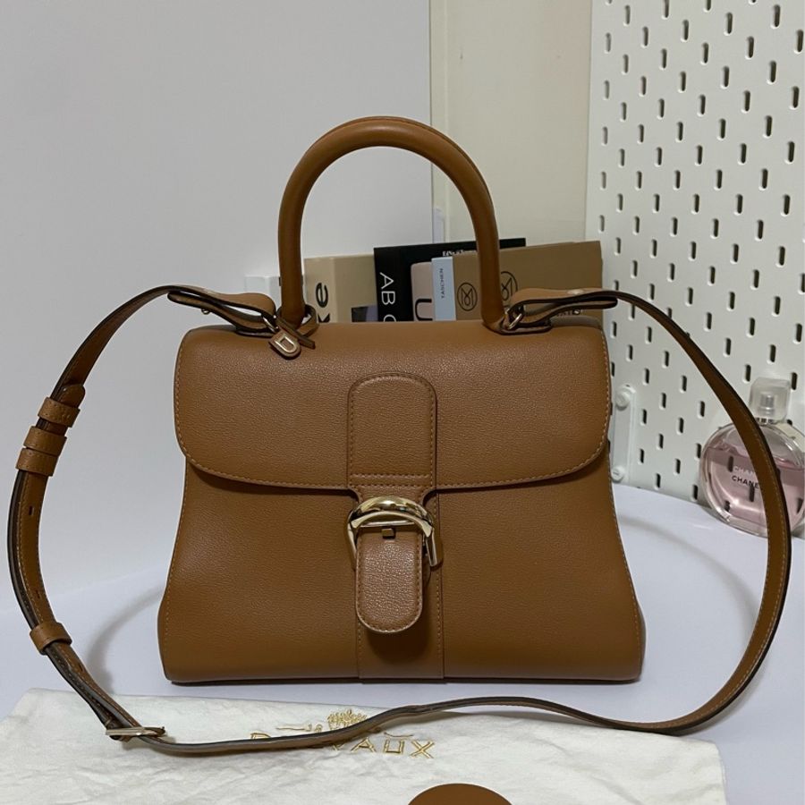 (已售 勿下單) 🔆🔆 Delvaux 得爾沃 Brillant 金棕色 兩用包 二手美品 🔆 🔆-1