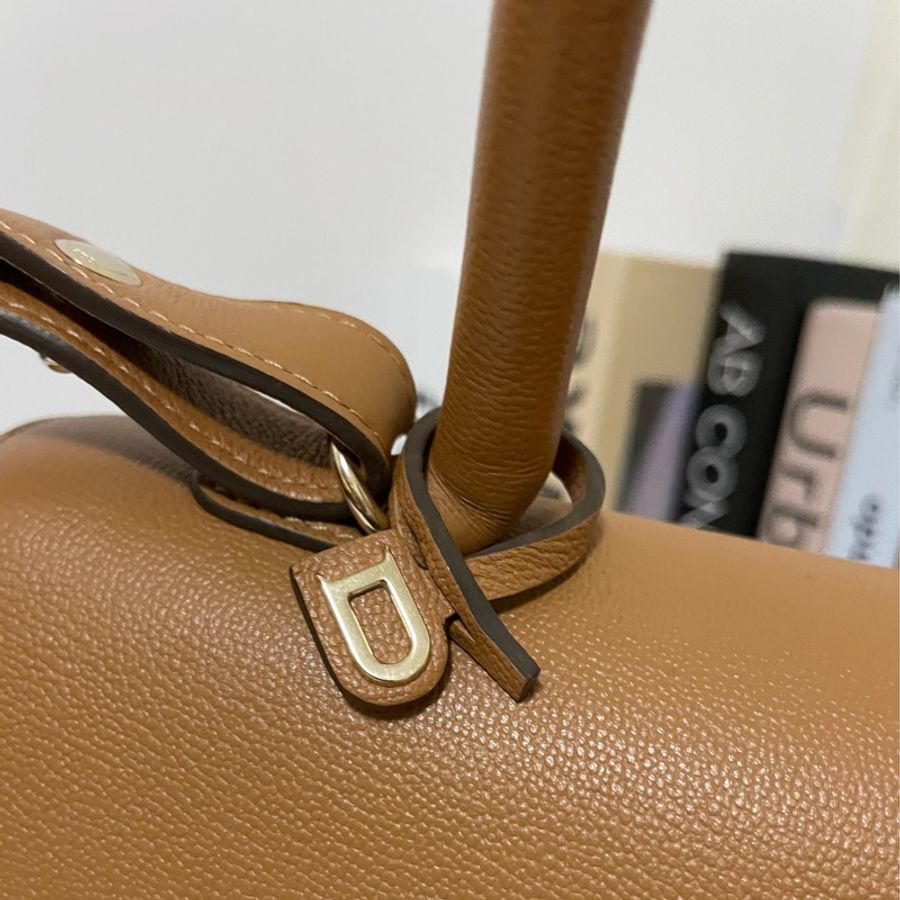 (已售 勿下單) 🔆🔆 Delvaux 得爾沃 Brillant 金棕色 兩用包 二手美品 🔆 🔆-13