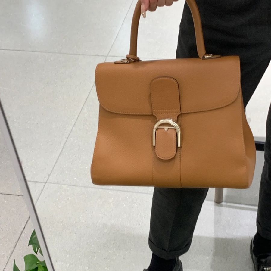 (已售 勿下單) 🔆🔆 Delvaux 得爾沃 Brillant 金棕色 兩用包 二手美品 🔆 🔆-15