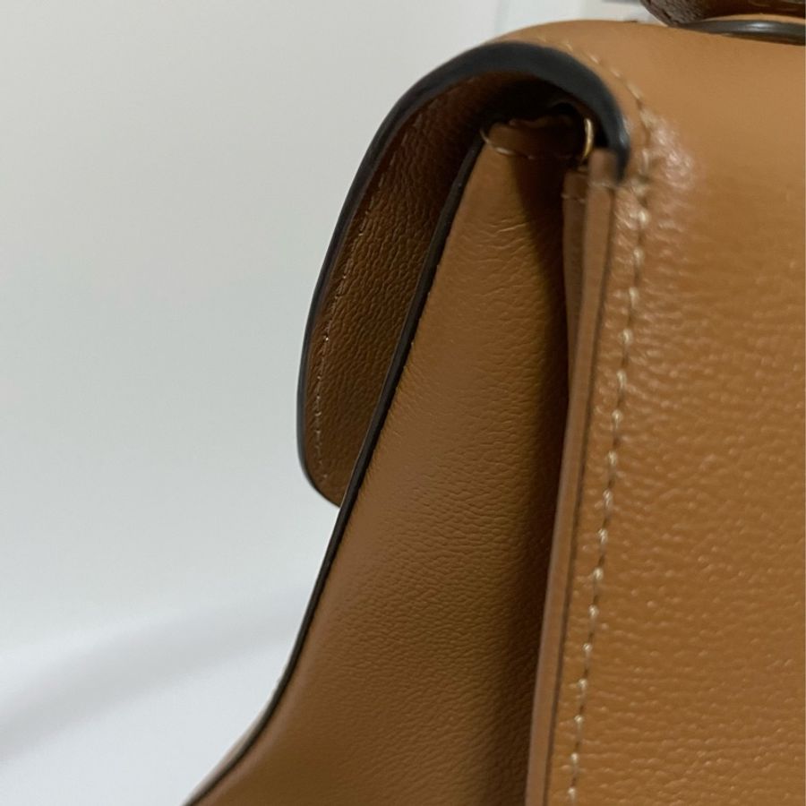 (已售 勿下單) 🔆🔆 Delvaux 得爾沃 Brillant 金棕色 兩用包 二手美品 🔆 🔆-17