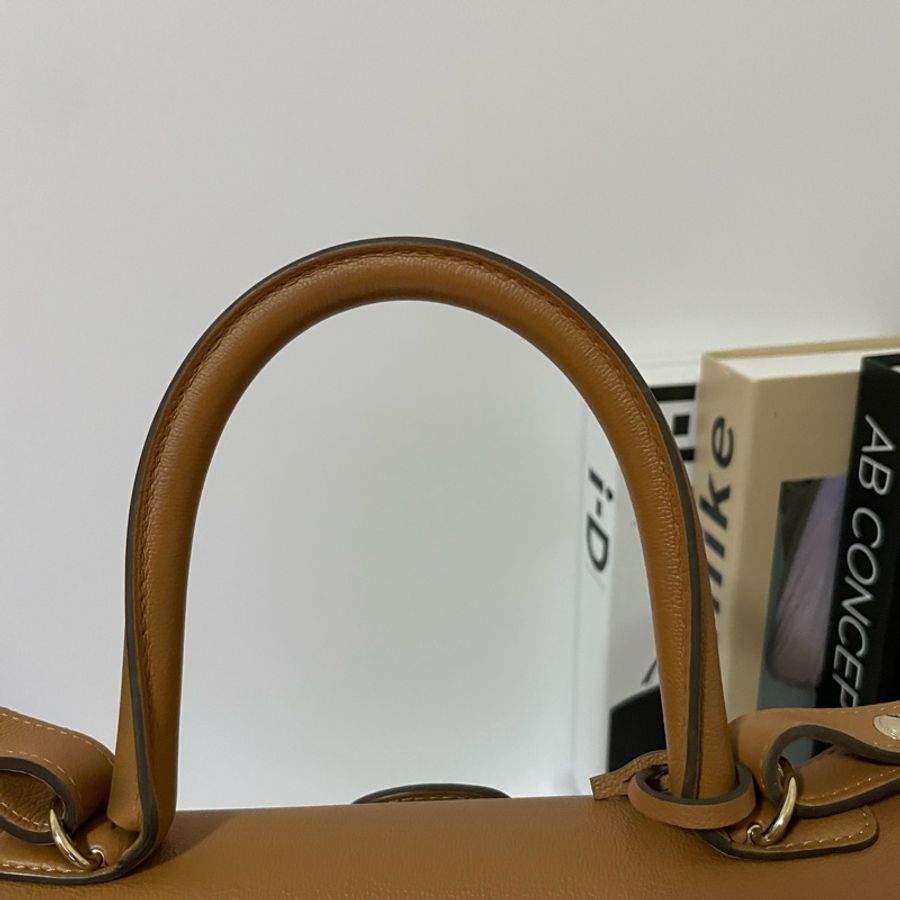 (已售 勿下單) 🔆🔆 Delvaux 得爾沃 Brillant 金棕色 兩用包 二手美品 🔆 🔆-19