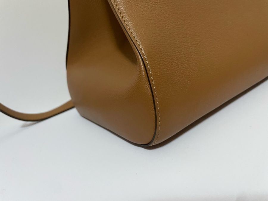 (已售 勿下單) 🔆🔆 Delvaux 得爾沃 Brillant 金棕色 兩用包 二手美品 🔆 🔆-21
