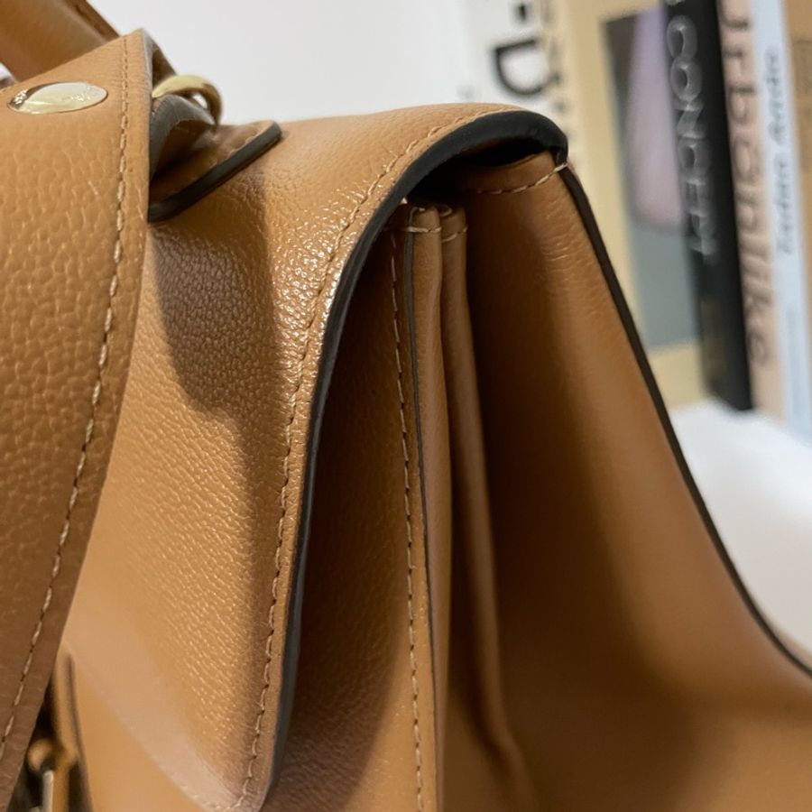 (已售 勿下單) 🔆🔆 Delvaux 得爾沃 Brillant 金棕色 兩用包 二手美品 🔆 🔆-24