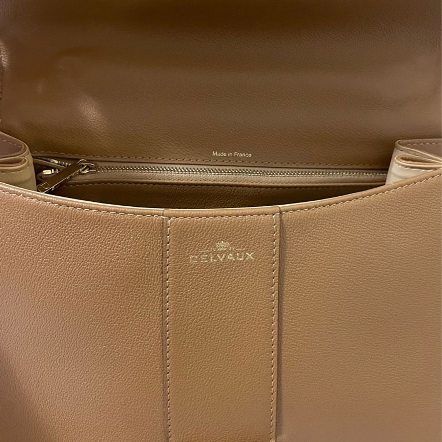 (已售 勿下單) 🔆🔆 Delvaux 得爾沃 Brillant 金棕色 兩用包 二手美品 🔆 🔆-28