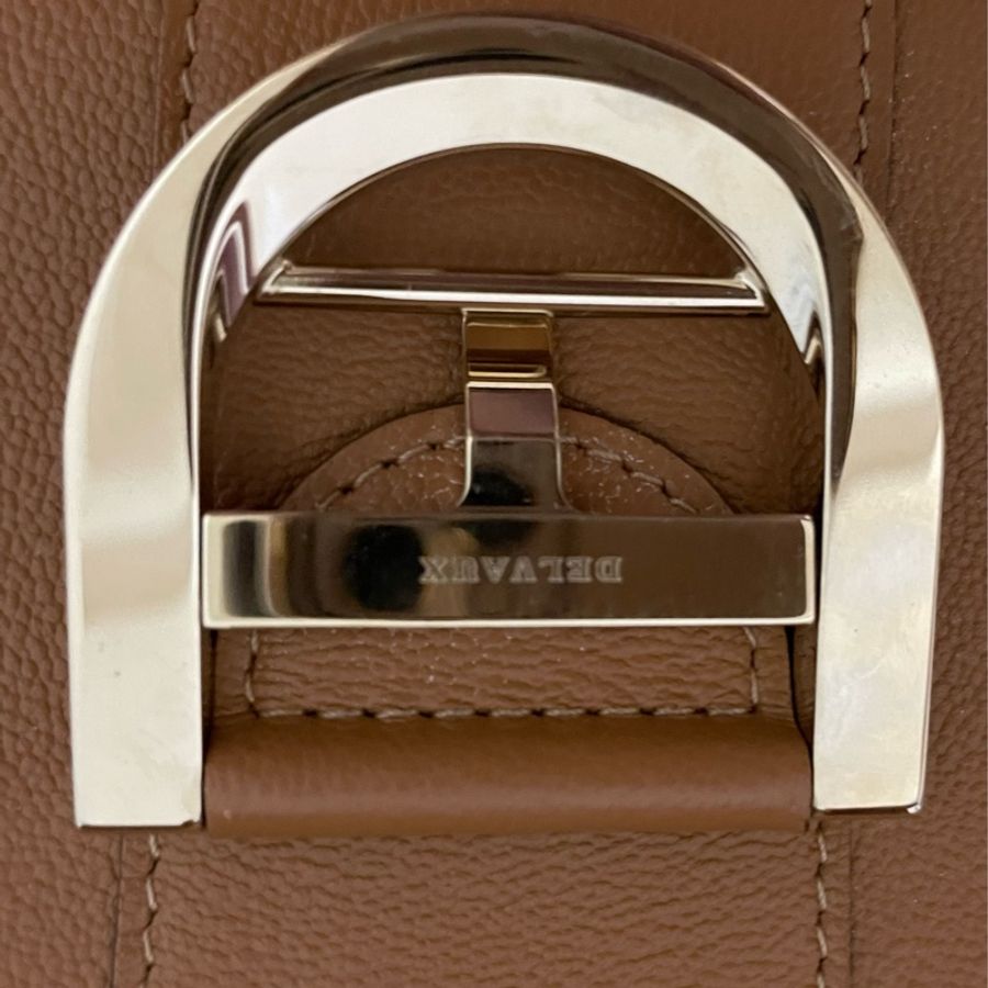 (已售 勿下單) 🔆🔆 Delvaux 得爾沃 Brillant 金棕色 兩用包 二手美品 🔆 🔆-31