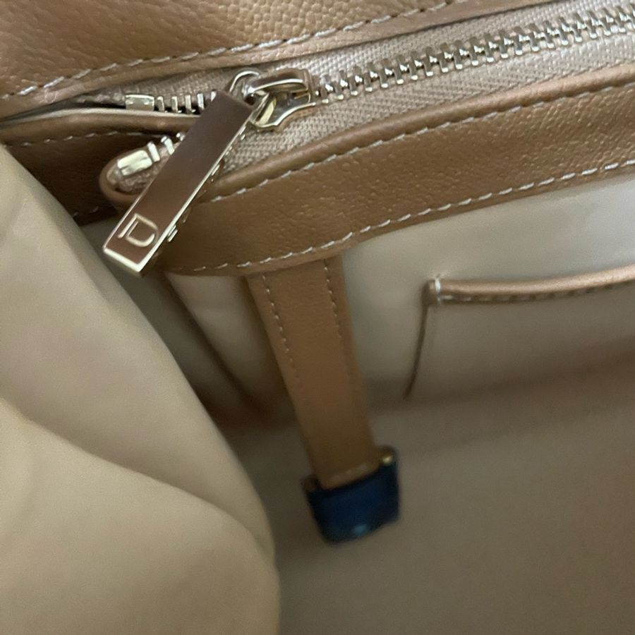 (已售 勿下單) 🔆🔆 Delvaux 得爾沃 Brillant 金棕色 兩用包 二手美品 🔆 🔆-35