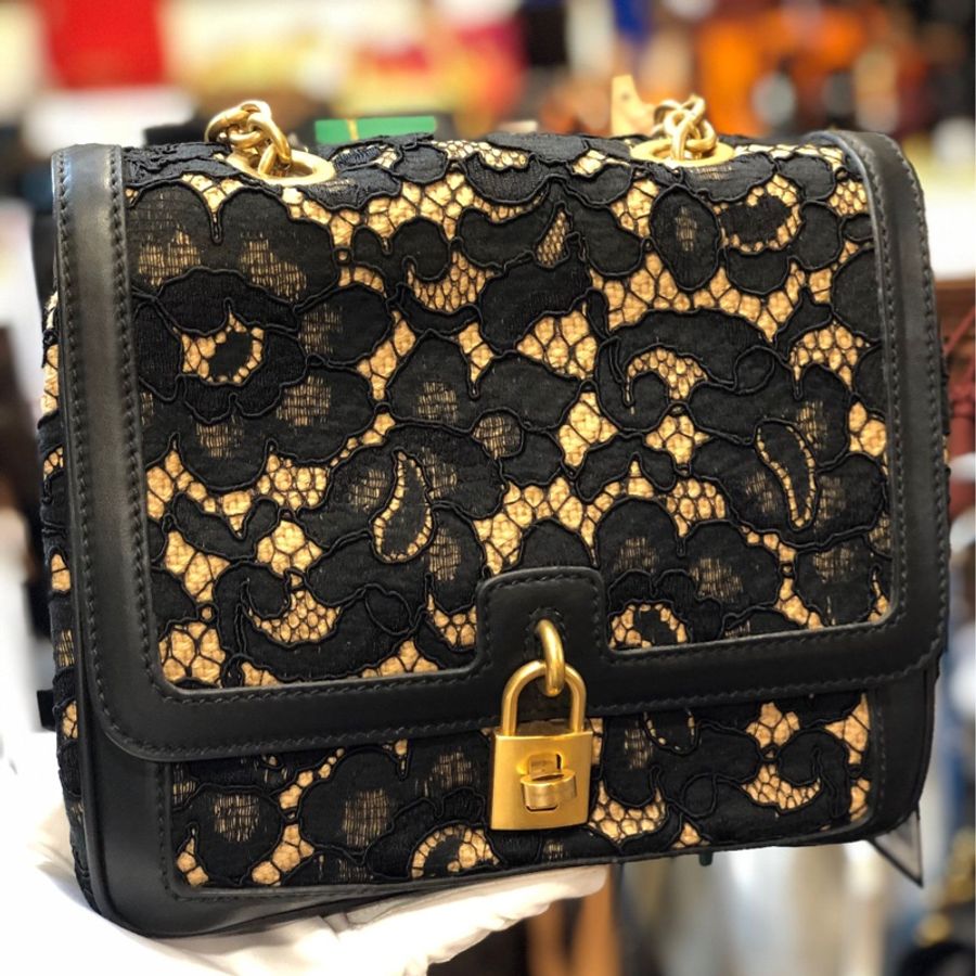 全新D&G BLACK LACE BAG-0