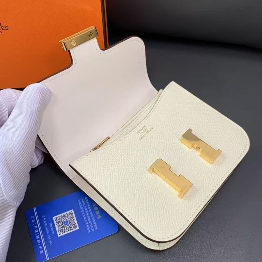 Hermes愛馬仕Constance slim奶油白Epsom皮B刻,配根肩帶就是woc-5