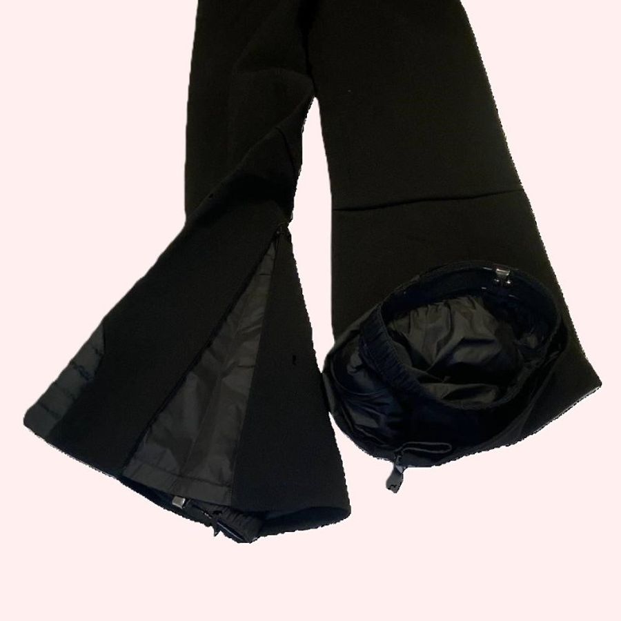 Moncler  Grenoble Tuta Bibs Women's Black Flared Ski Pants 黑色滑雪吊帶褲 S號-13