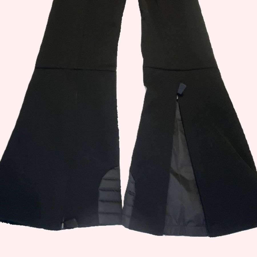 Moncler  Grenoble Tuta Bibs Women's Black Flared Ski Pants 黑色滑雪吊帶褲 S號-14