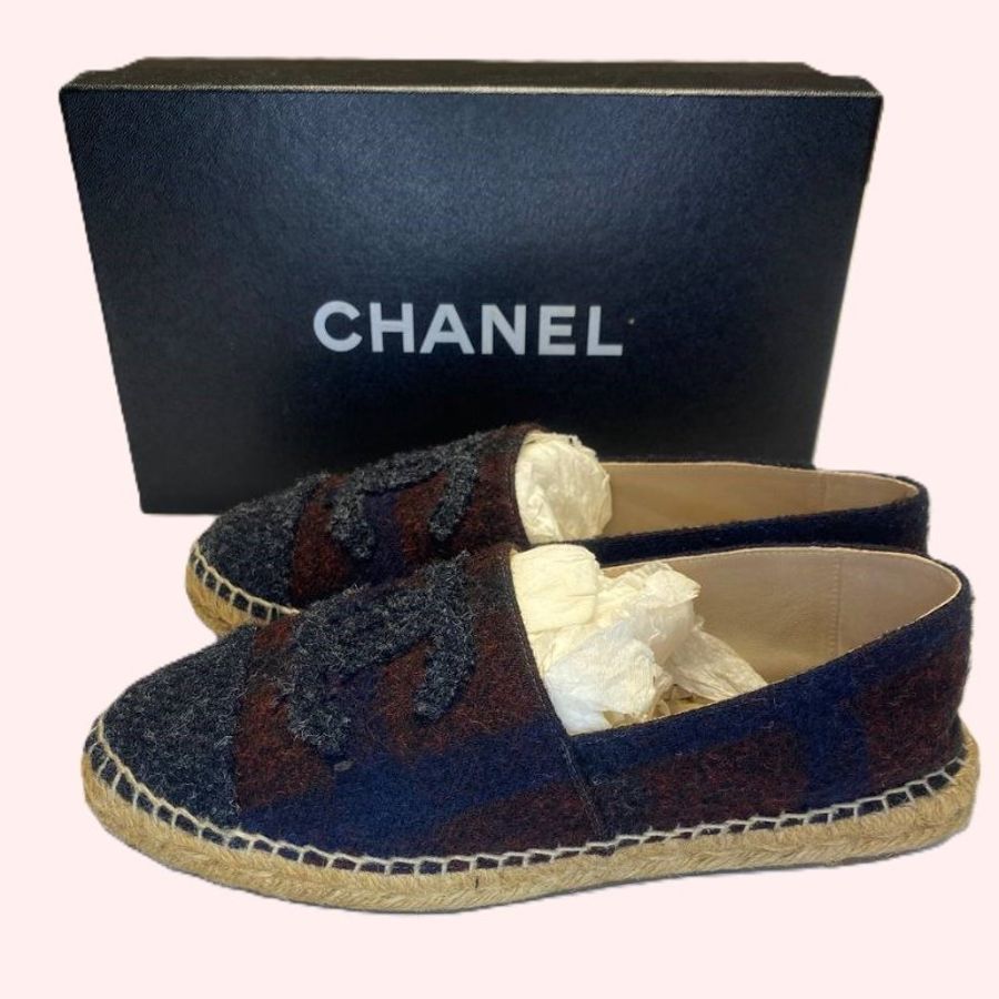 Chanel Cloth espadrilles 鉛筆鞋 38號-1
