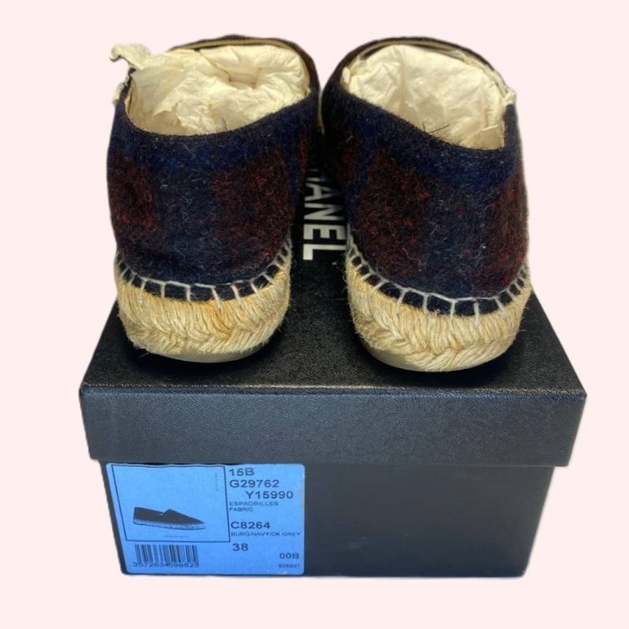 Chanel Cloth espadrilles 鉛筆鞋 38號-3