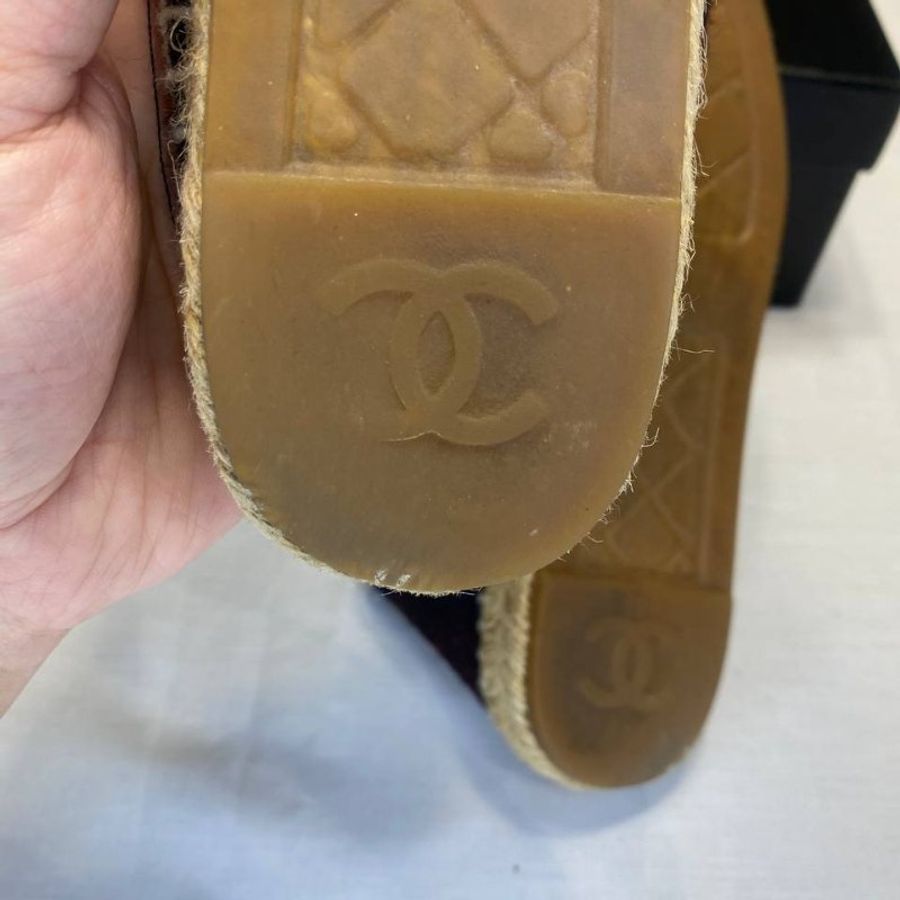 Chanel Cloth espadrilles 鉛筆鞋 38號-12