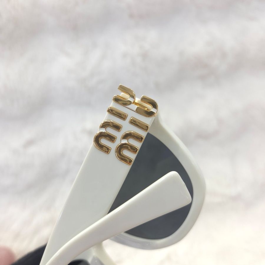 Miu miu 金屬字母白框墨鏡-3