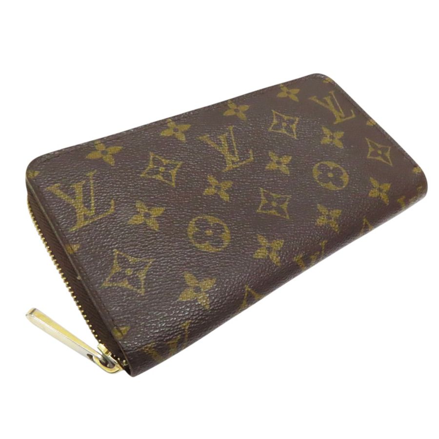棕色 原花 帆布 Zippy Wallet 拉鍊長夾 M60017-3