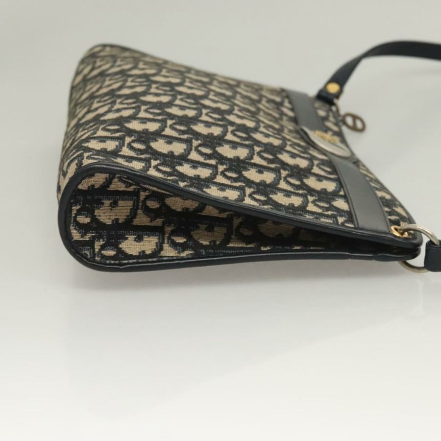 【日本直送】Christian Dior Trotter帆布肩背包 海軍藍 金色 正品 ep9528-2