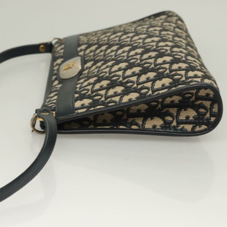 【日本直送】Christian Dior Trotter帆布肩背包 海軍藍 金色 正品 ep9528-3