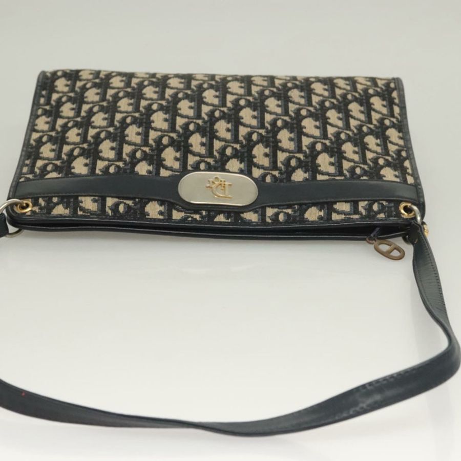 【日本直送】Christian Dior Trotter帆布肩背包 海軍藍 金色 正品 ep9528-5