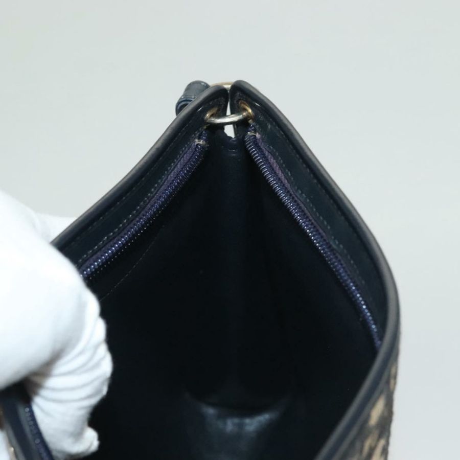 【日本直送】Christian Dior Trotter帆布肩背包 海軍藍 金色 正品 ep9528-18