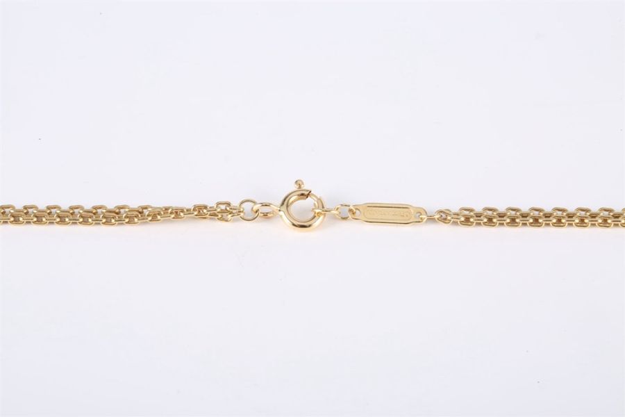 TIFFANY&CO(蒂芙尼) HardWear 雙U型馬蹄扣 項鏈 18K黃金-4