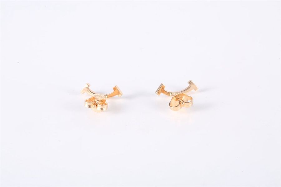 TIFFANY&CO(蒂芙尼) Tiffany T 微笑耳環 滿鑽 18K玫瑰金/鑽石 玫瑰金 18K-4