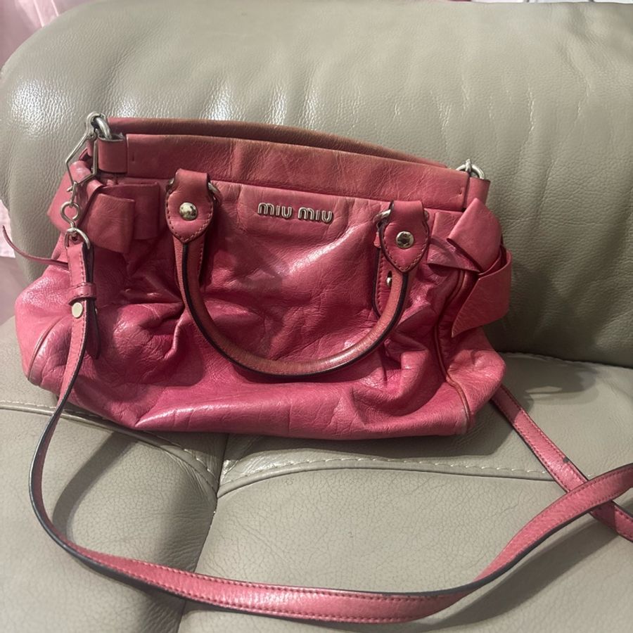 Miu Miu 中古蝴蝶結包 有保卡-5