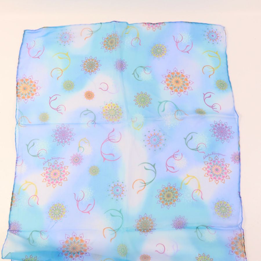 Salvatore Ferragamo 絲質Scarf絲巾-4
